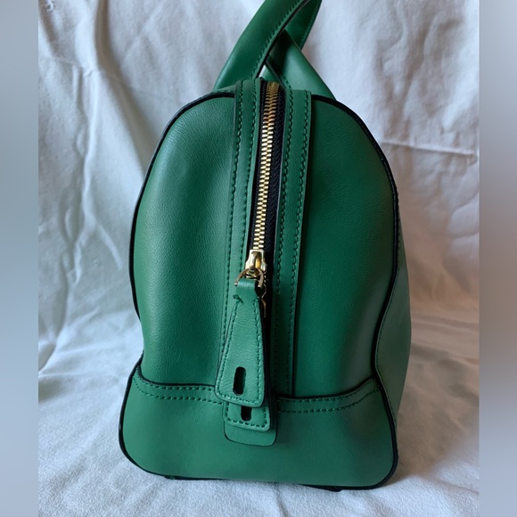 BCBG Max Azria Emerald Green Satchel “Audrey” Handbag with Handles and strap. - Picture 8 of 9
